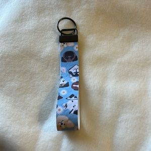 Faux Leather Keychain Fab Wristlet